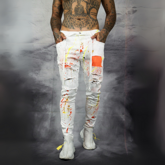 CALÇA BRANCA SPLASH COLLORS