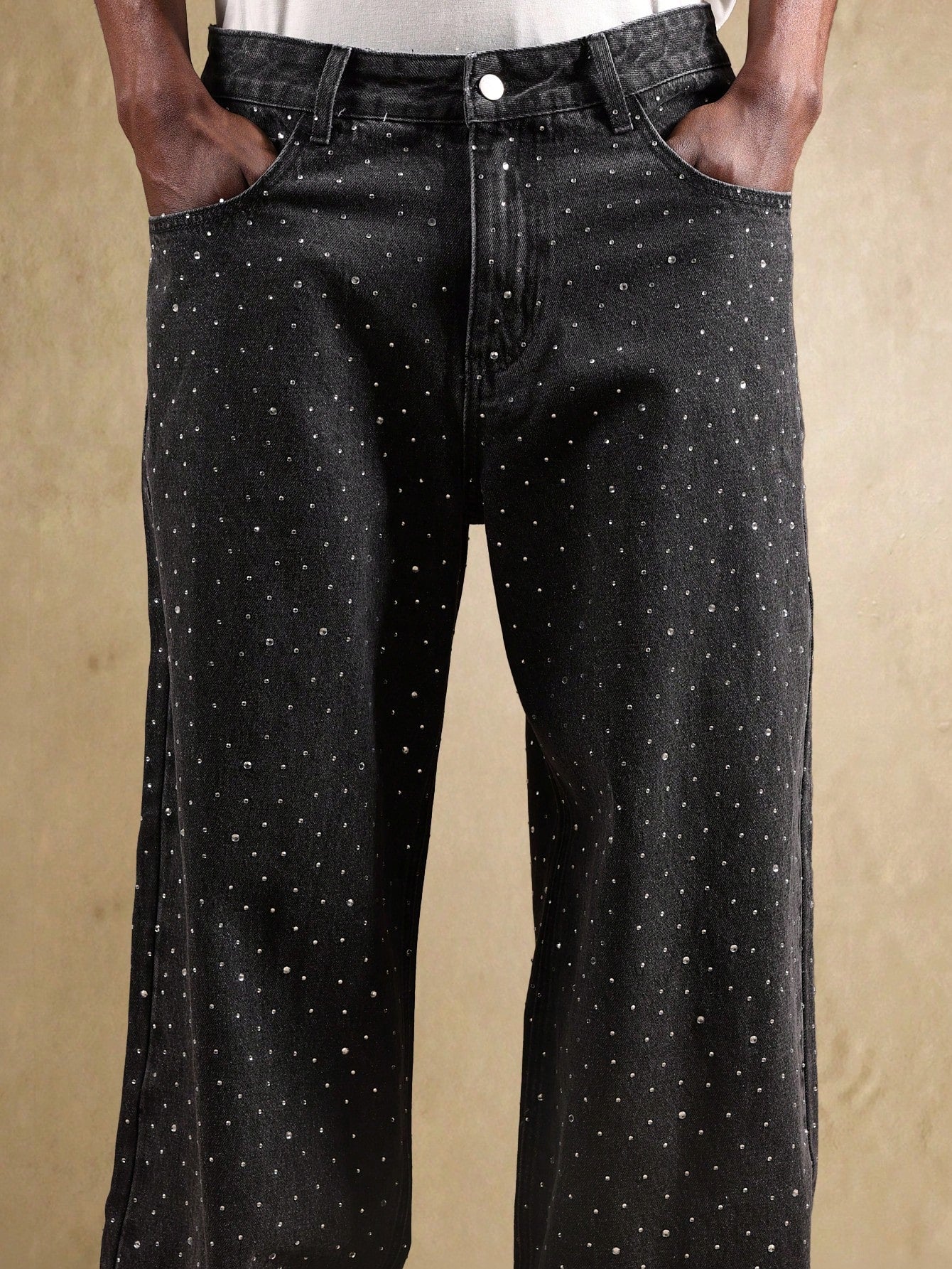 CALÇA ALL BLACK BAGGY STRASS ✨