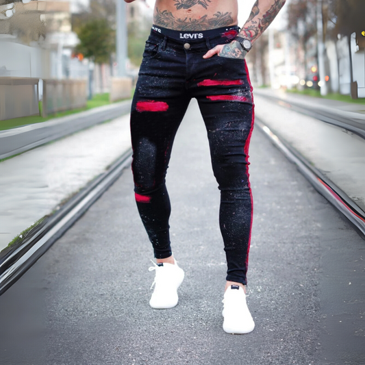 CALÇA JEANS BLACK KING RED