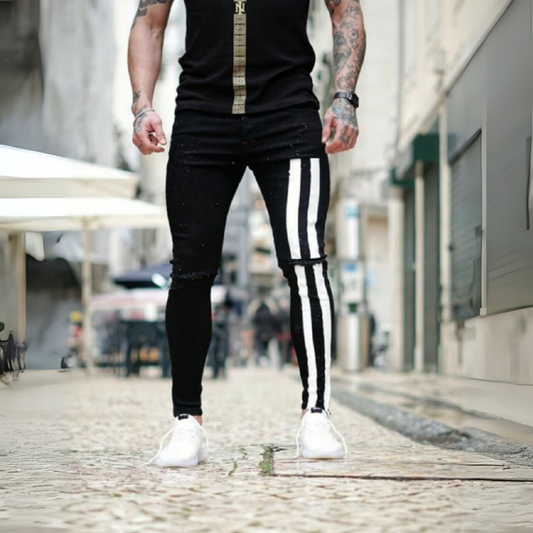 CALÇA JEANS BLACK 2 FAIXAS