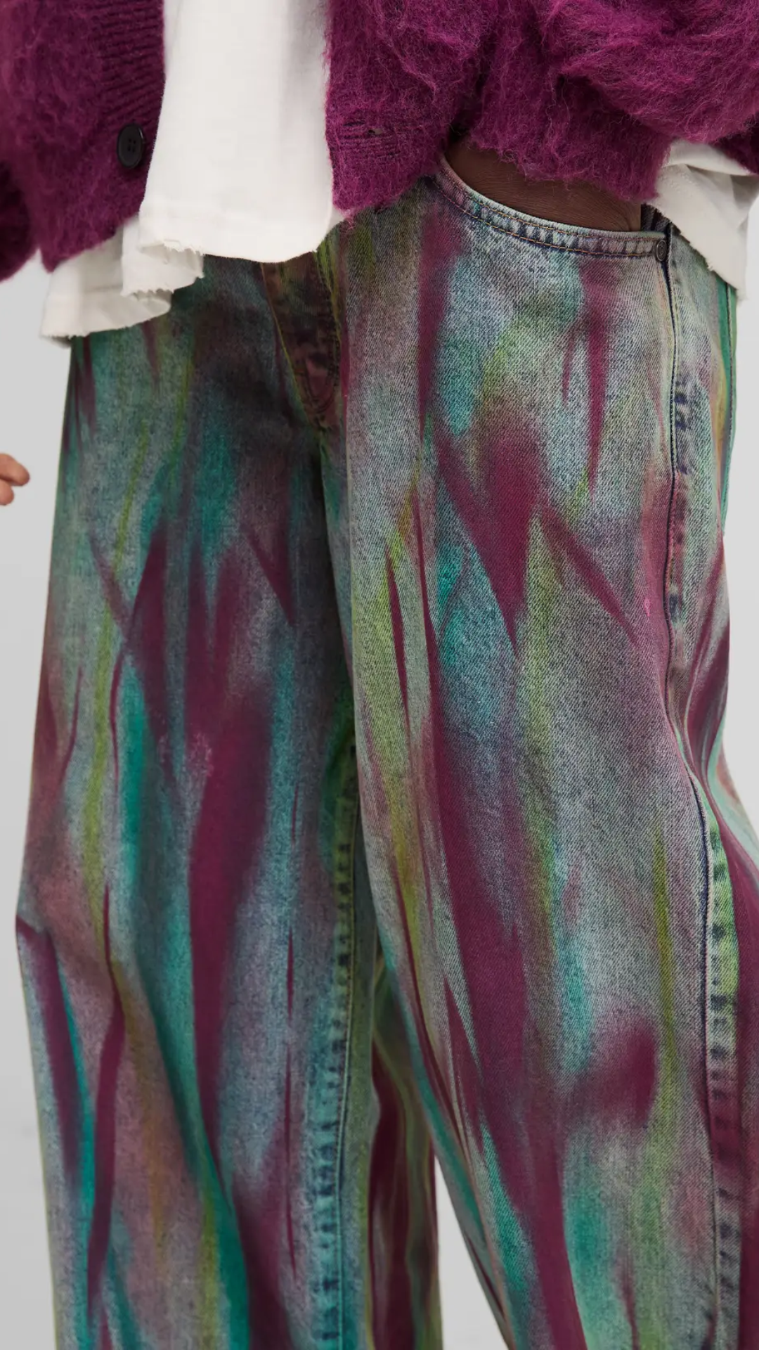 CALÇA BAGGY JEANS CINZA COLLORS 🎨