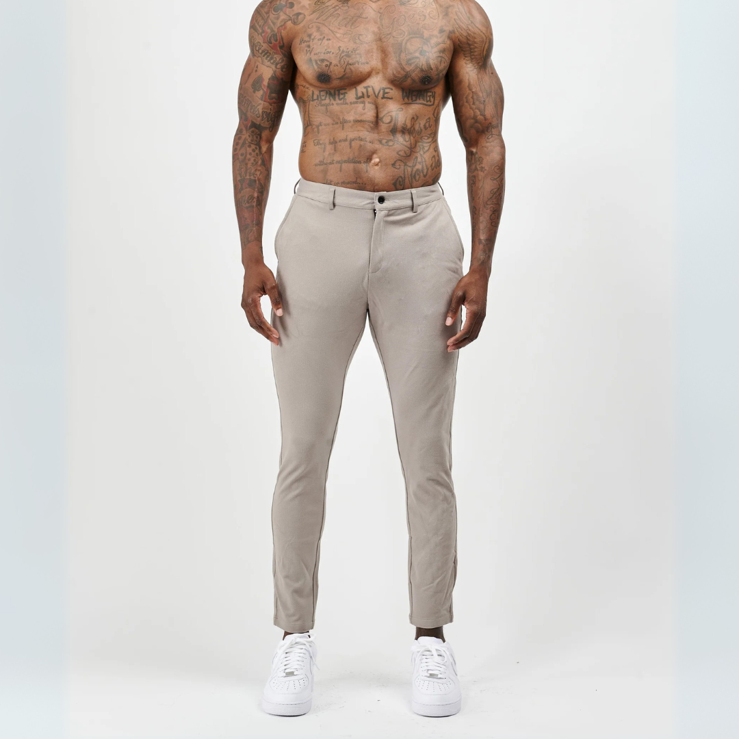 CALÇA BEGE ALFAIATARIA ELASTIC EXCLUSIVE