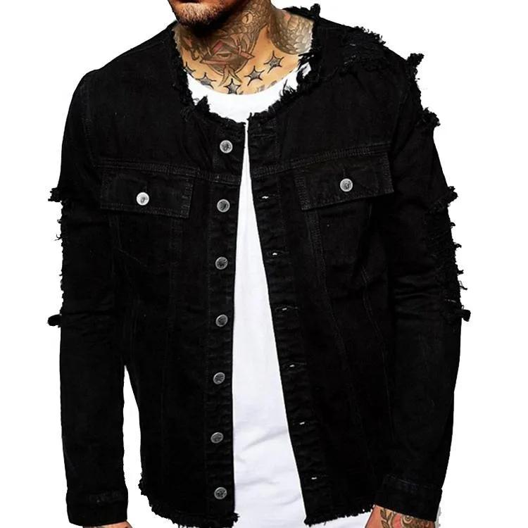 JAQUETA JEANS ALL BLACK DESTRÓYED