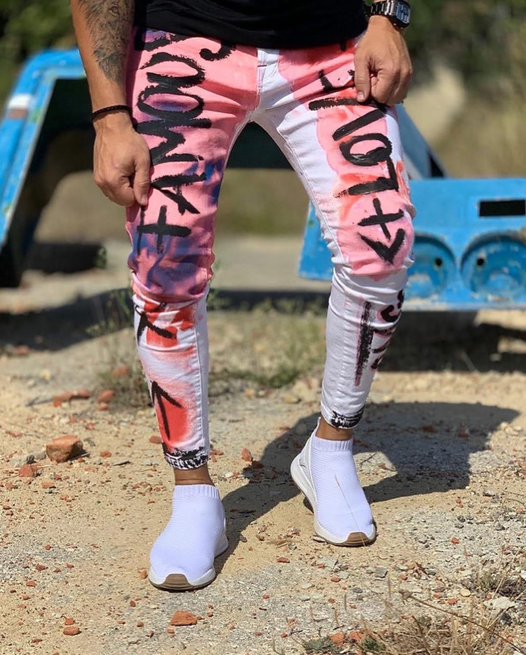 CALÇA BRANCA FAMOUS - LOVE 🎨