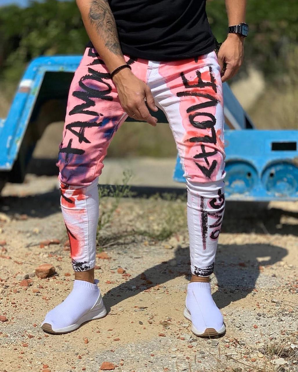 CALÇA BRANCA FAMOUS - LOVE 🎨