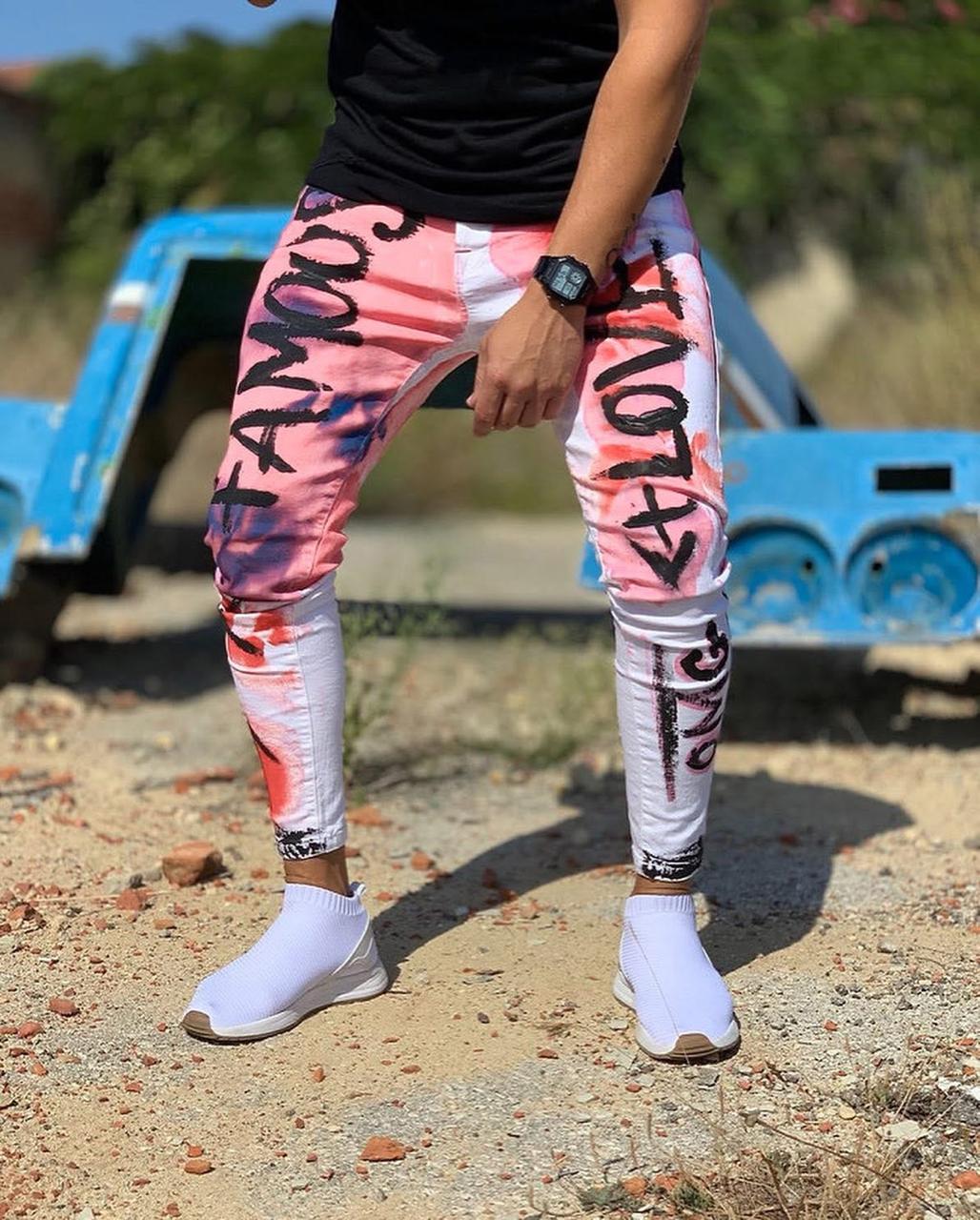 CALÇA BRANCA FAMOUS - LOVE 🎨