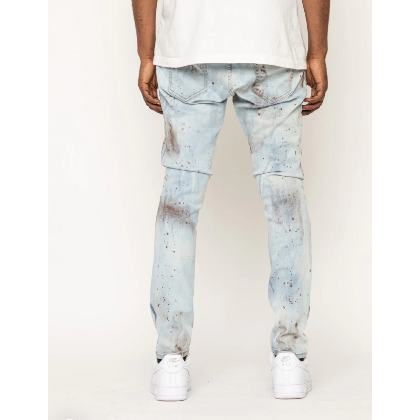 CALÇA JEANS SPLASH COLORS BROWN