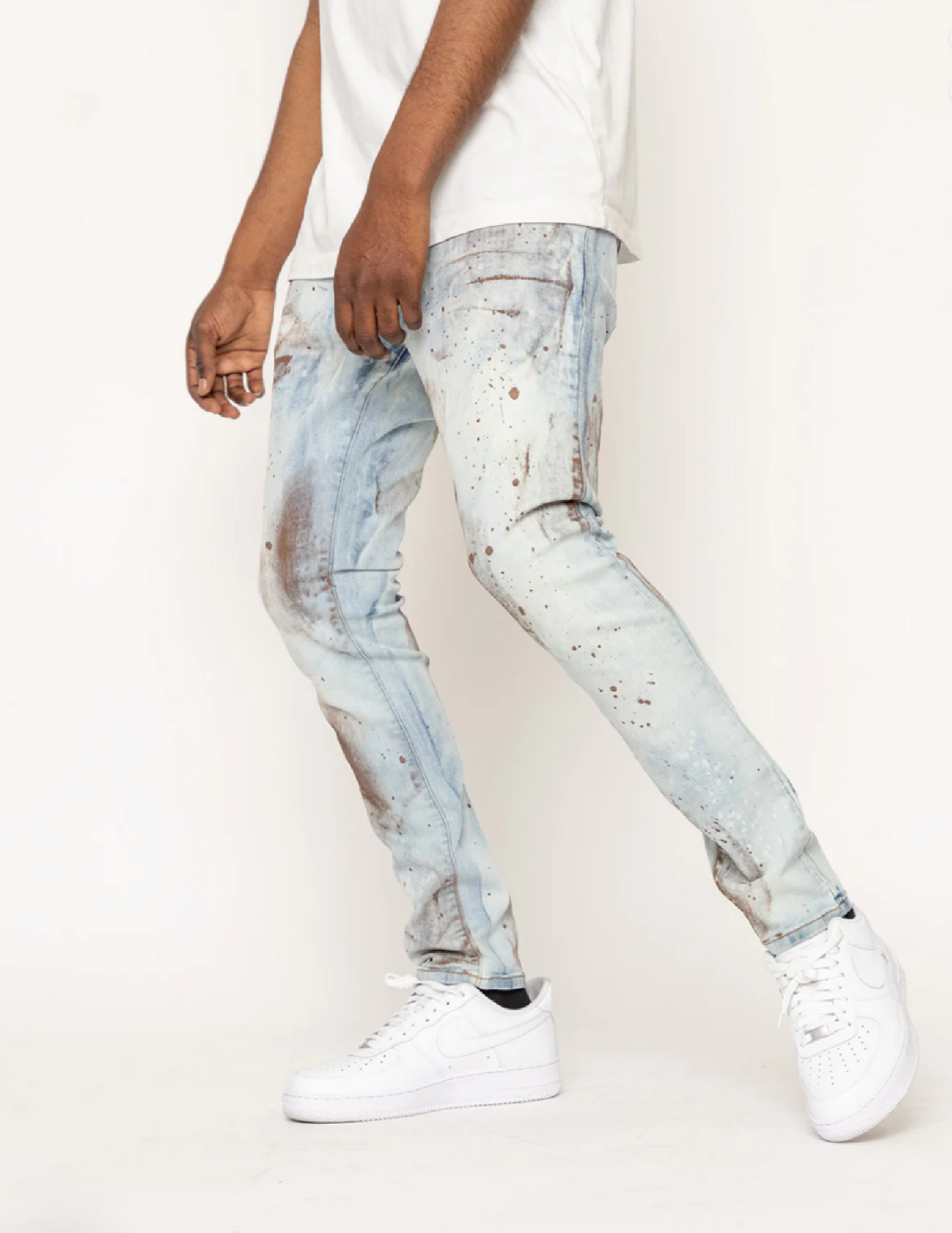 CALÇA JEANS SPLASH COLORS BROWN