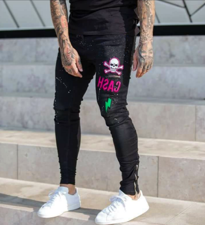 CALÇA ALL BLACK PATCH BORDADO SPLASH