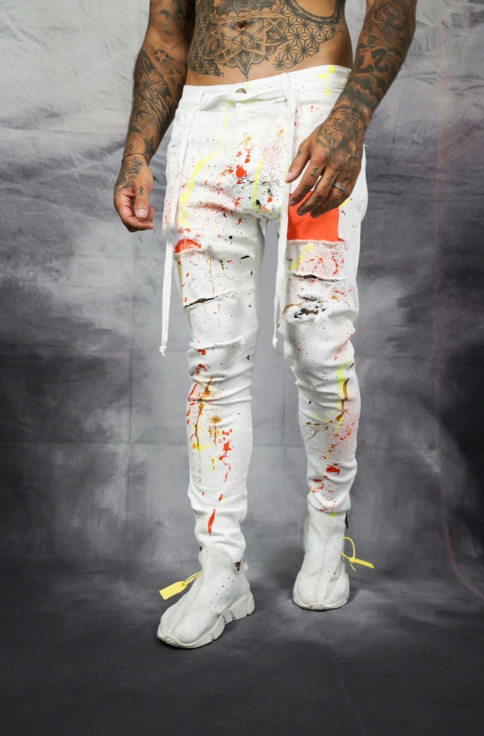 CALÇA BRANCA SPLASH COLLORS