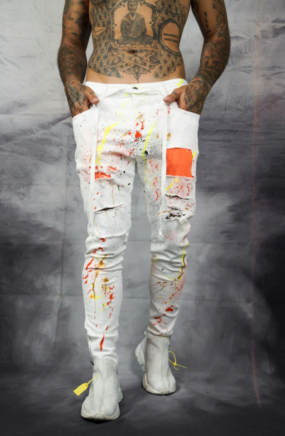 CALÇA BRANCA SPLASH COLLORS
