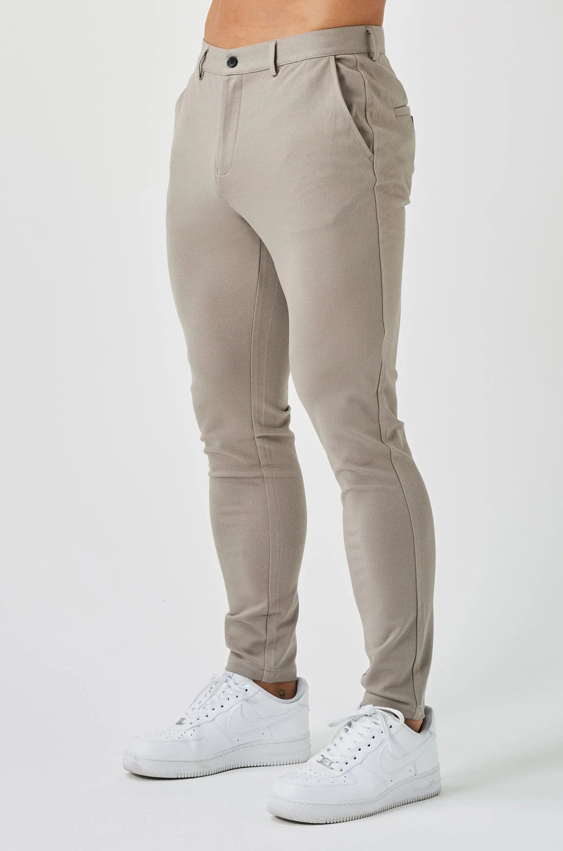 CALÇA BEGE ALFAIATARIA ELASTIC EXCLUSIVE