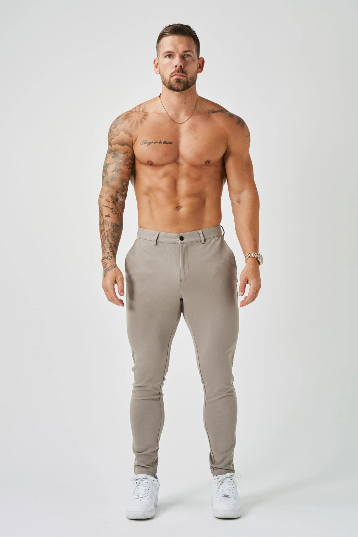 CALÇA BEGE ALFAIATARIA ELASTIC EXCLUSIVE