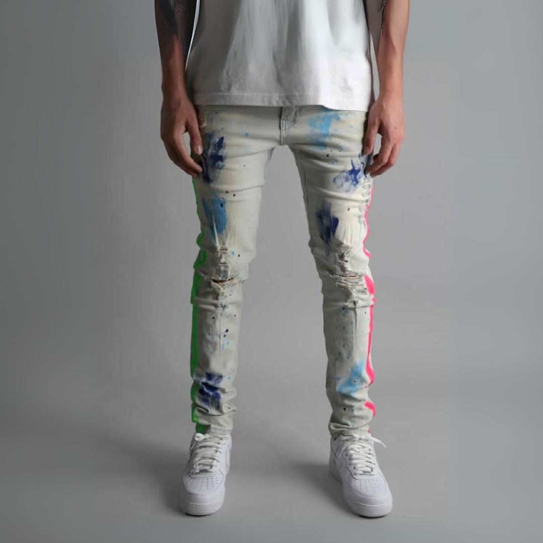 CALÇA JEANS MULTICOLORS