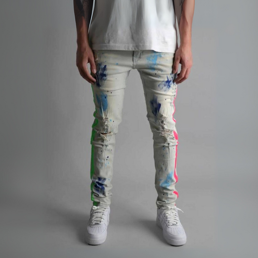 CALÇA JEANS MULTICOLORS