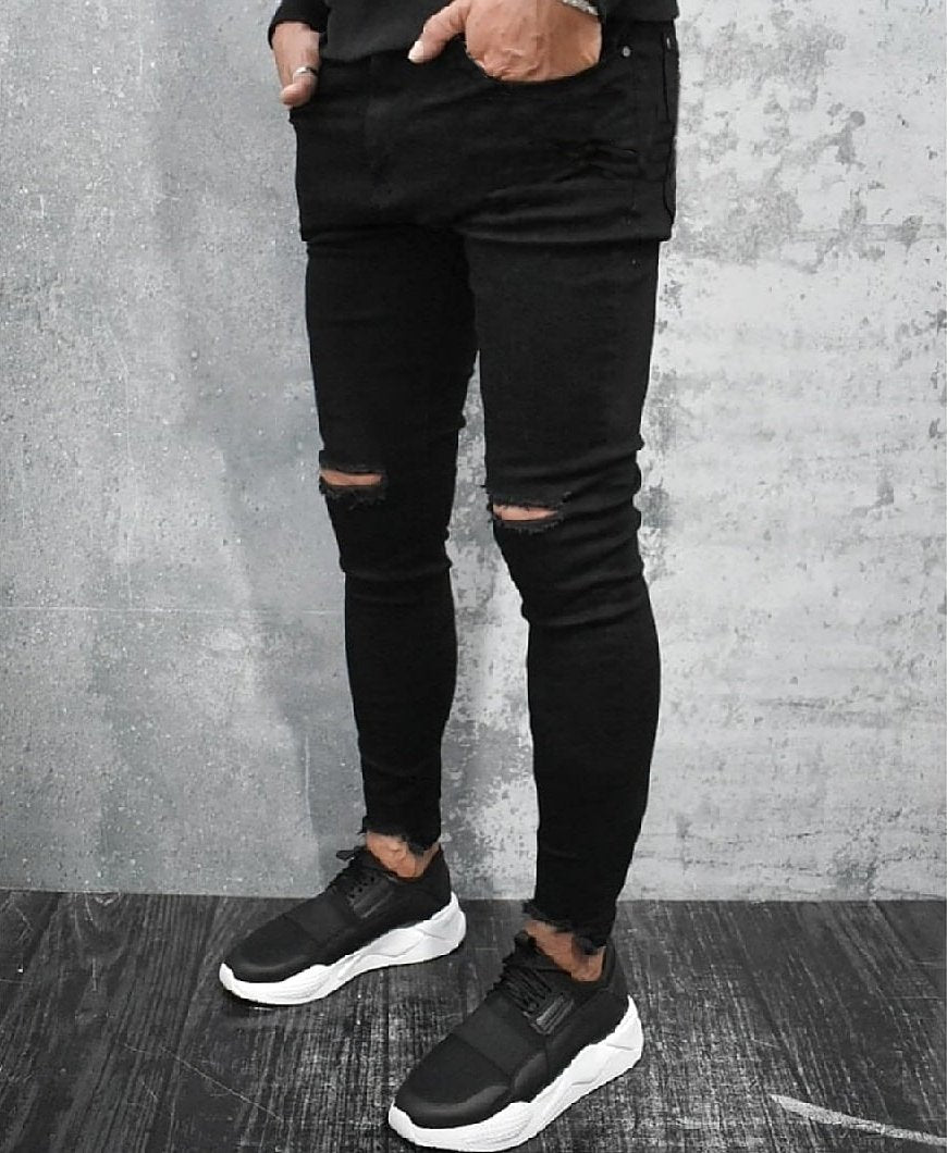 CALÇA JEANS ALL BLACK DESTRÓYED