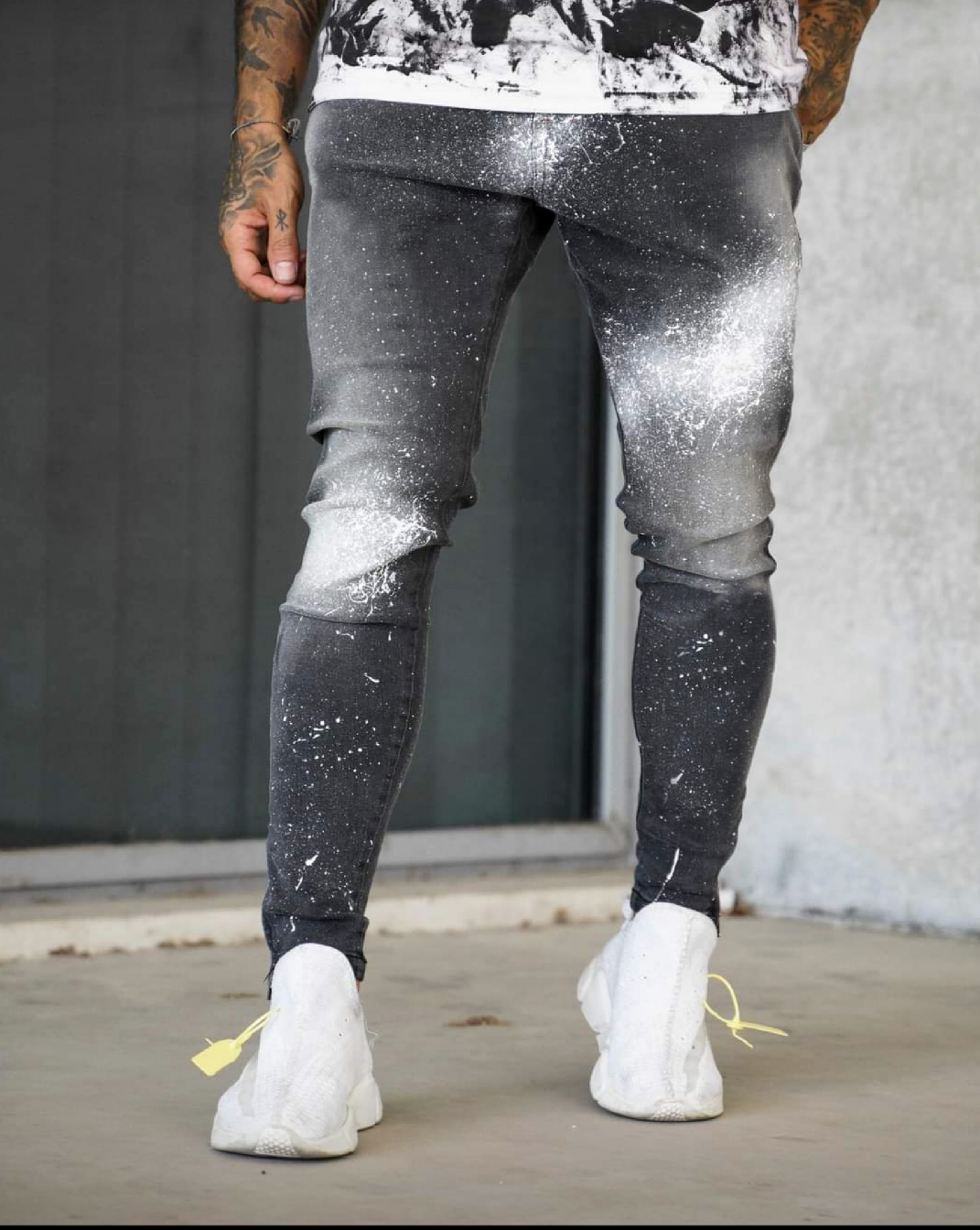 CALÇA JEANS CINZA SPLASH WHITE