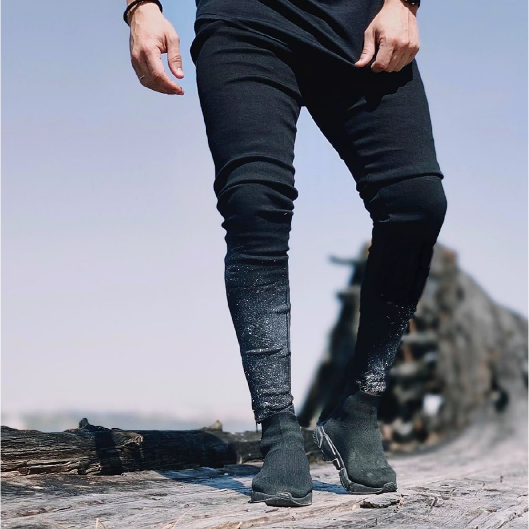 CALÇA JEANS BLACK SPLASH / PIGMENTADA