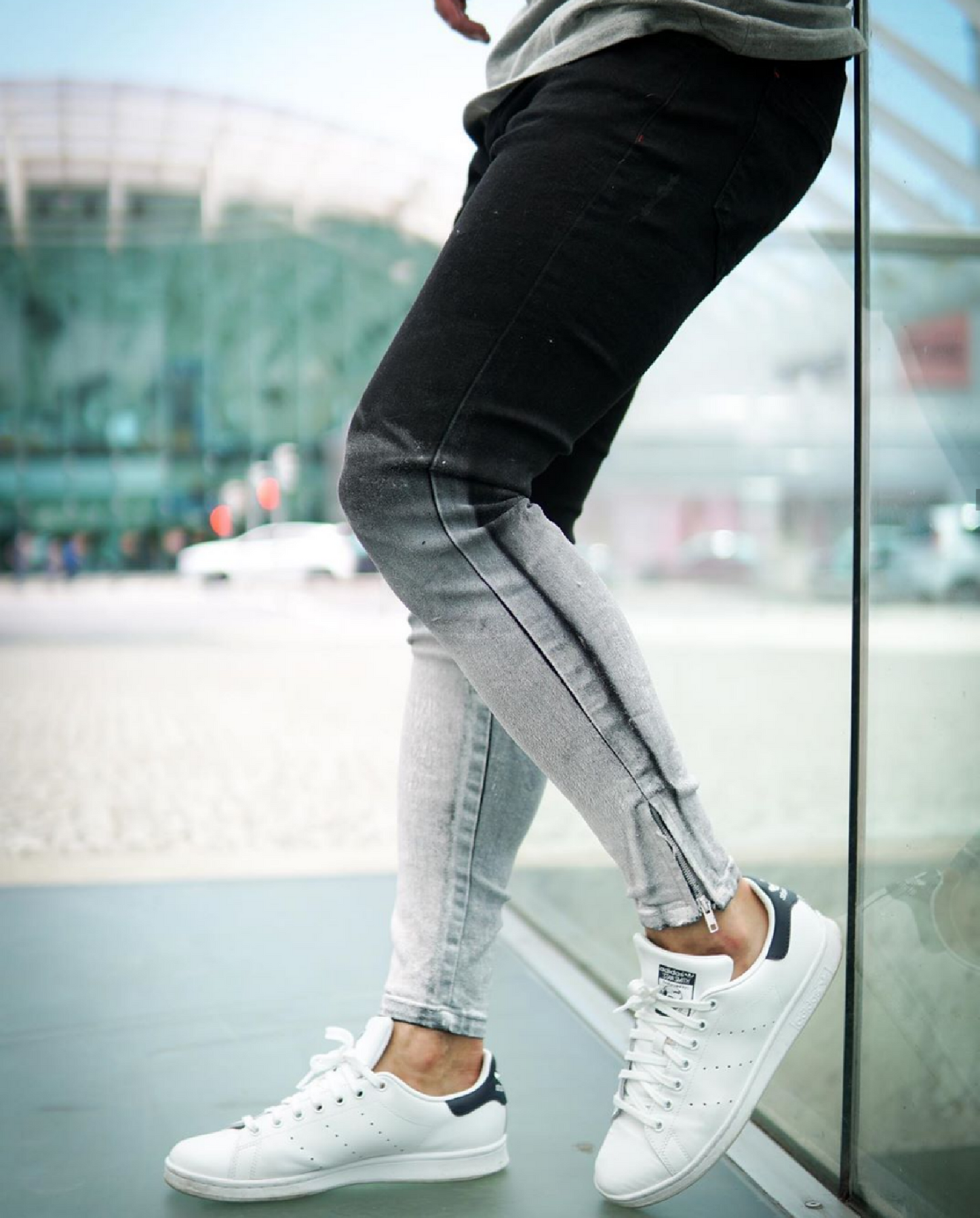 CALÇA JEANS BLACK SPLASH WHITE