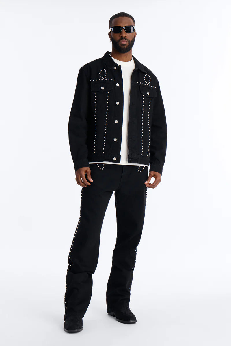 JAQUETA JEANS BLACK IRON OUTLAW