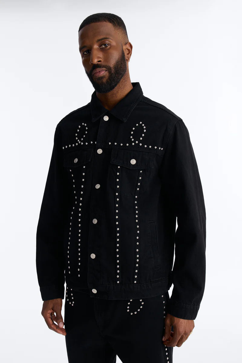 JAQUETA JEANS BLACK IRON OUTLAW