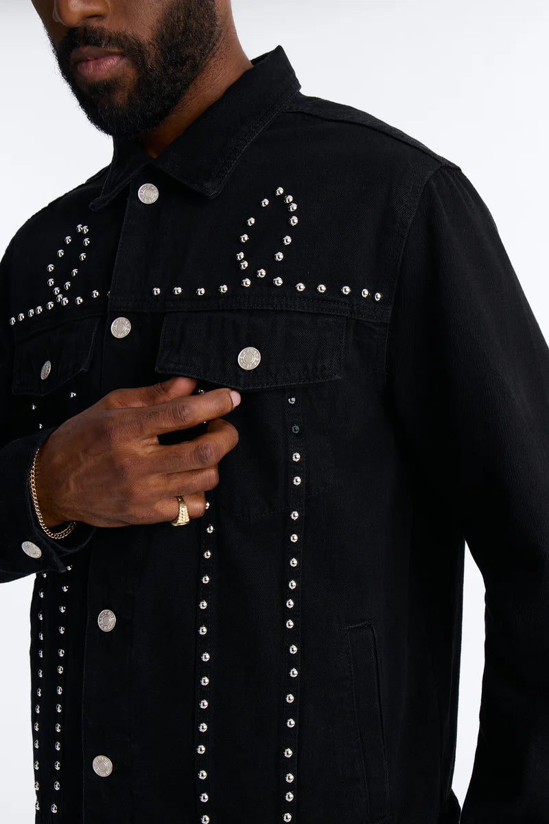 JAQUETA JEANS BLACK IRON OUTLAW