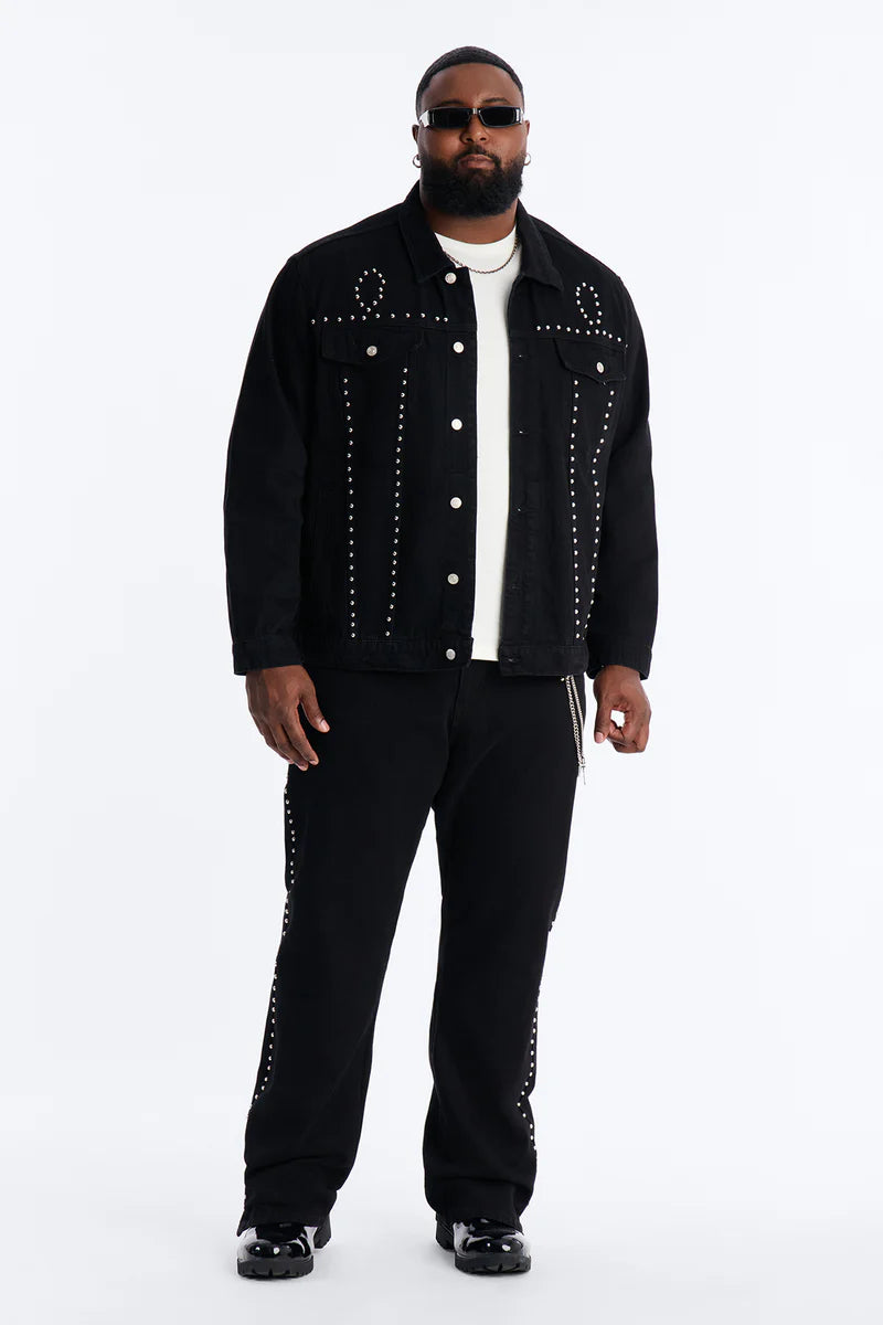 JAQUETA JEANS BLACK IRON OUTLAW