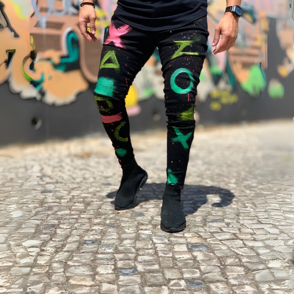 CALÇA JEANS BLACK GEOMETRIA 🎨