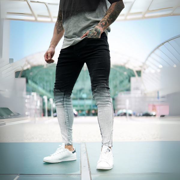 CALÇA JEANS BLACK SPLASH WHITE