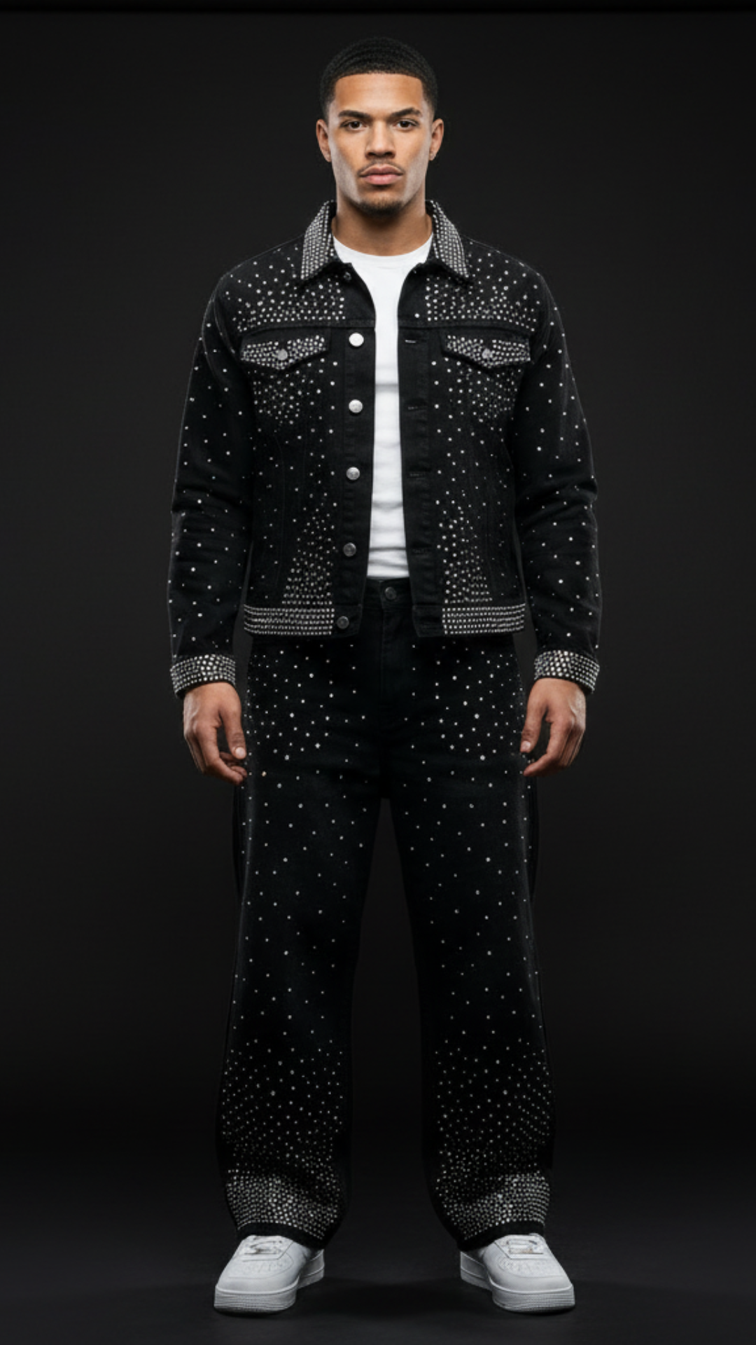 CONJUNTO BLACK JEANS CUSTON LUXO✨