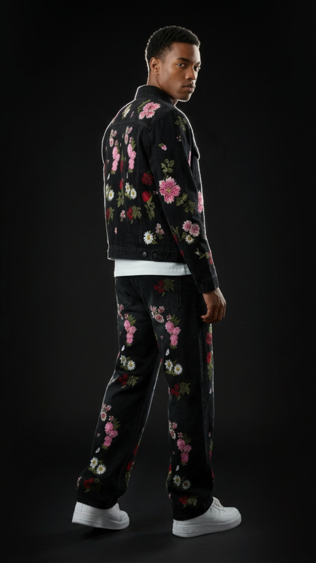 CONJUNTO BLACK JEANS COM APLICAÇÃO 🌹