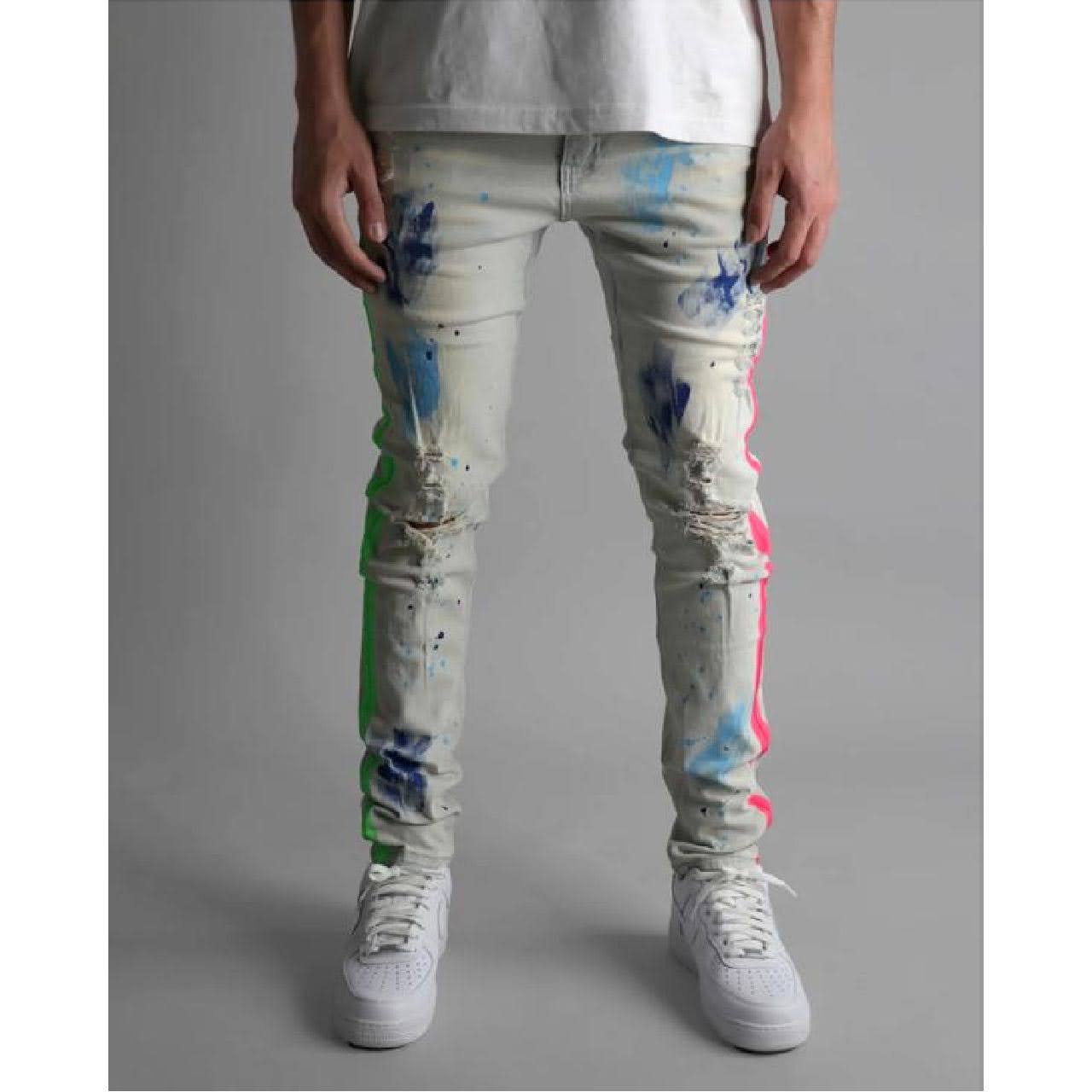 CALÇA JEANS MULTICOLORS
