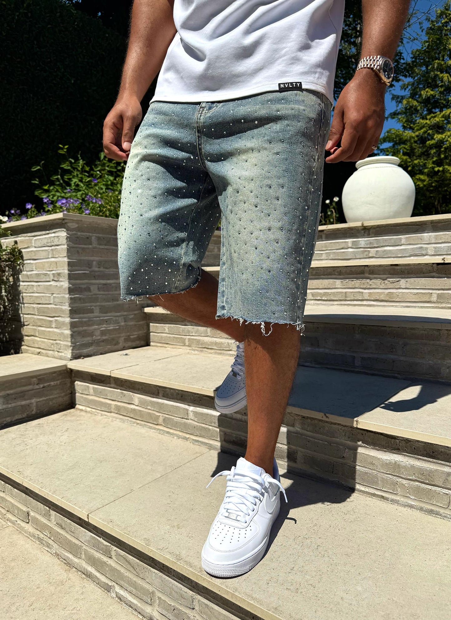 BERMUDA OVER JEANS STRASS ✨
