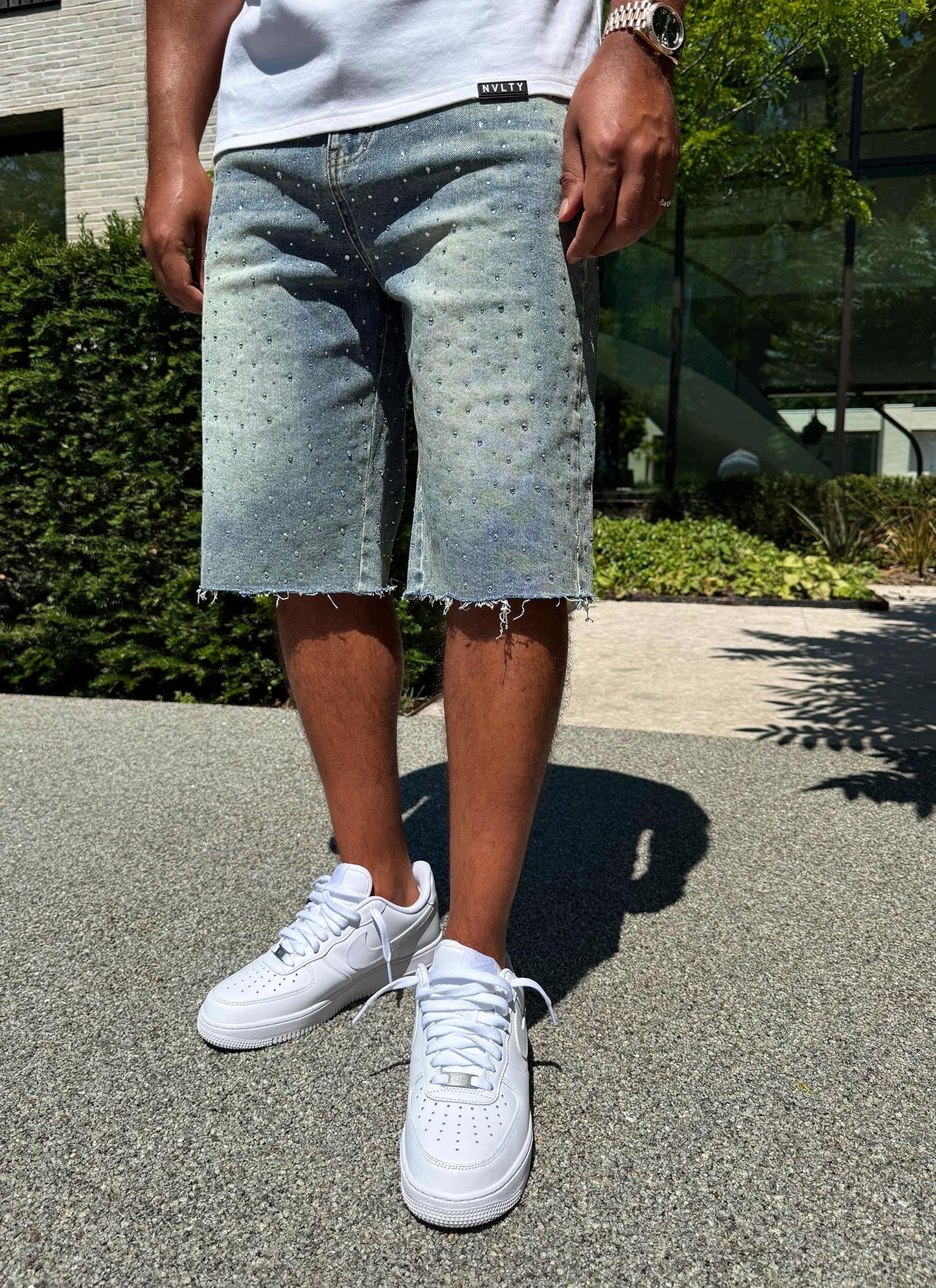 BERMUDA OVER JEANS STRASS ✨