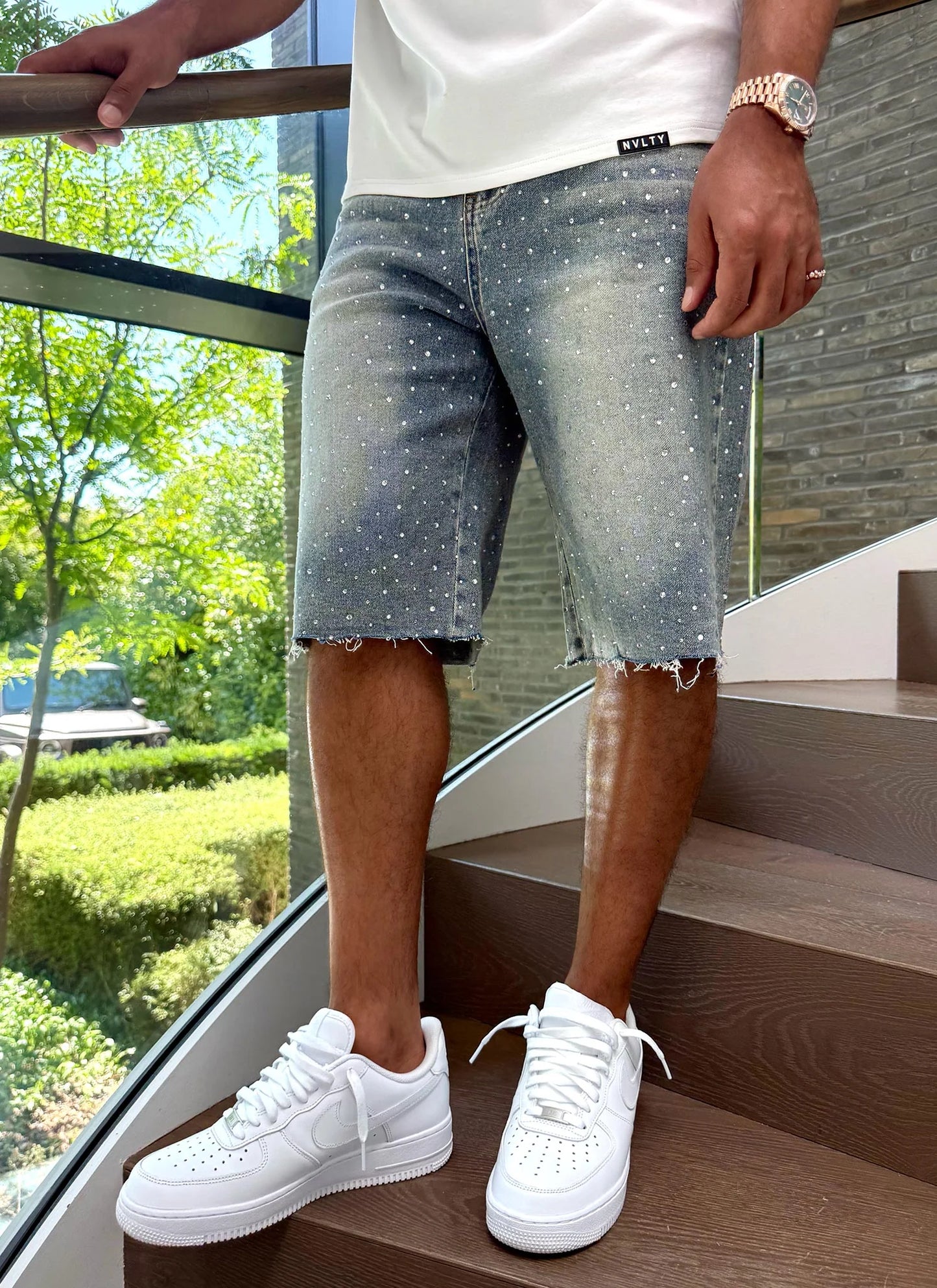 BERMUDA OVER JEANS STRASS ✨