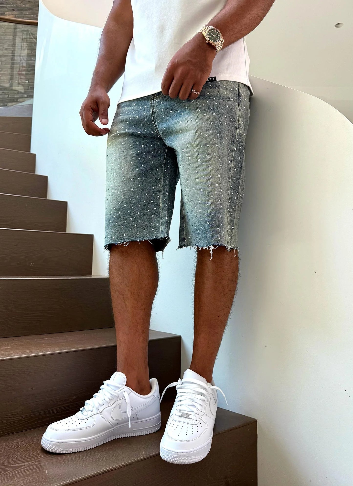BERMUDA OVER JEANS STRASS ✨