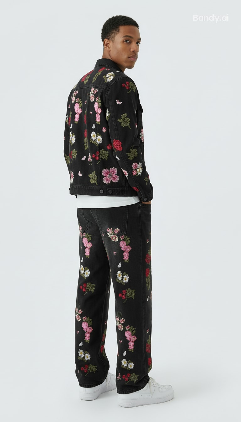 CONJUNTO BLACK JEANS COM APLICAÇÃO 🌹