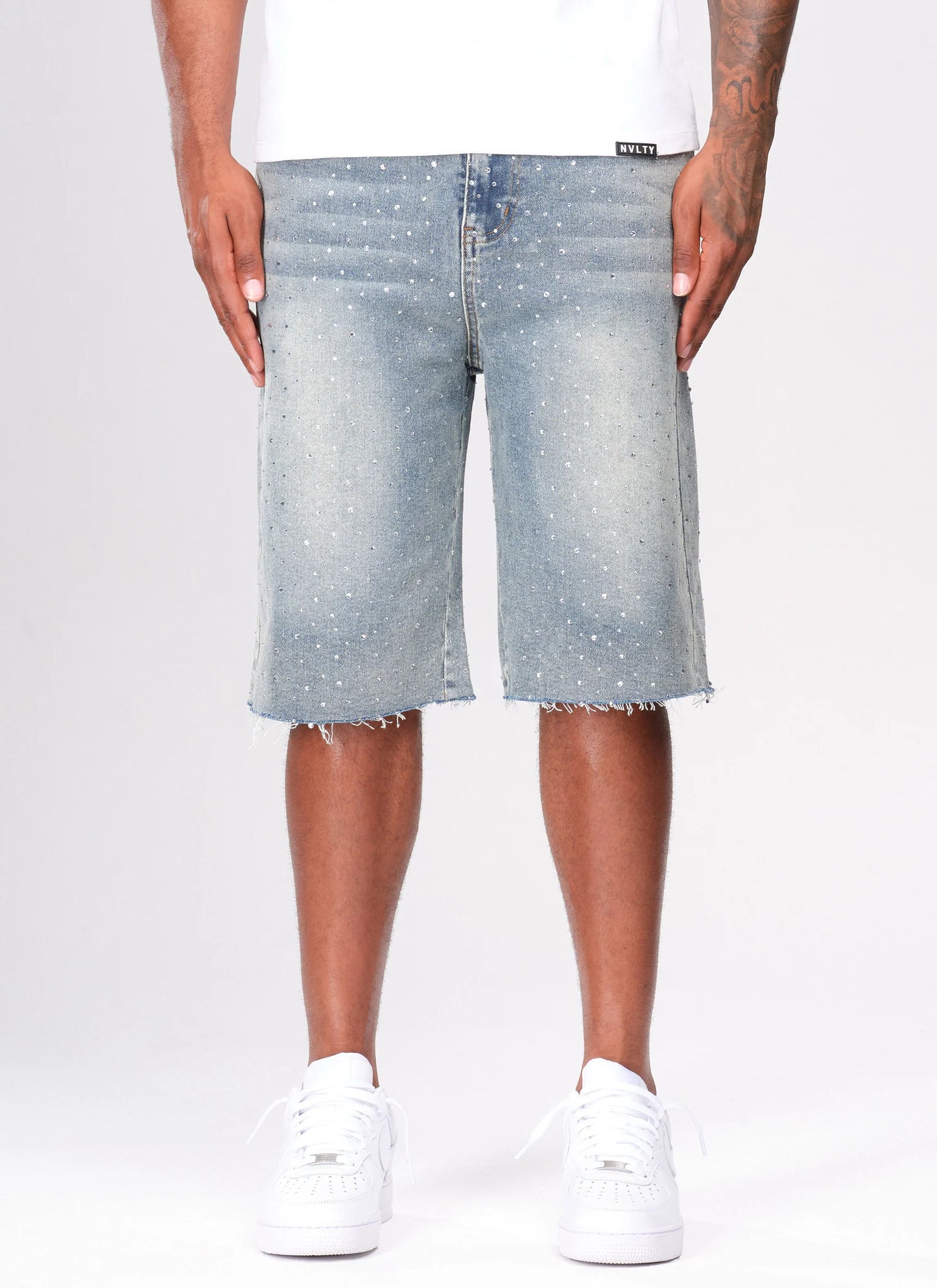 BERMUDA OVER JEANS STRASS ✨