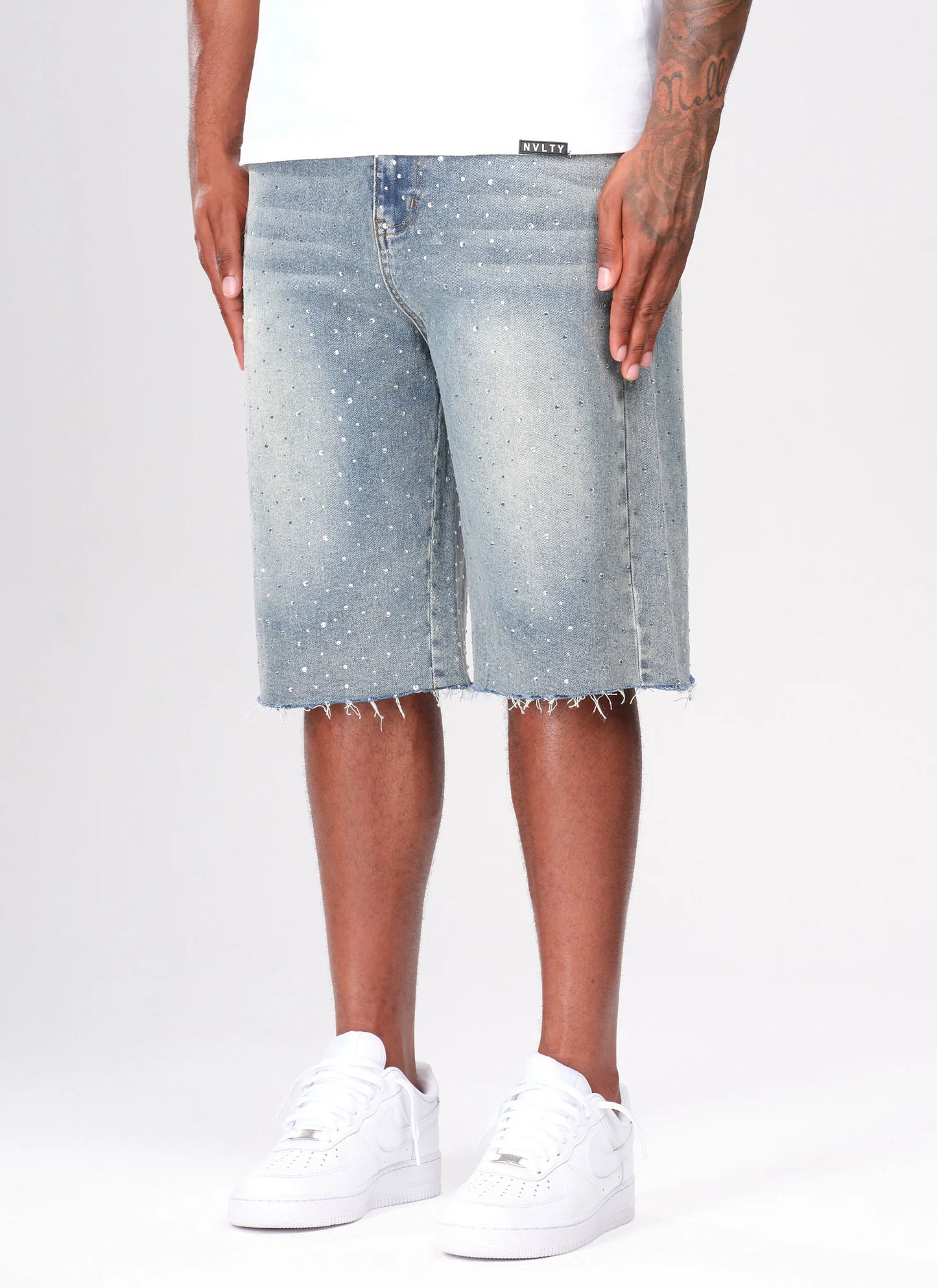 BERMUDA OVER JEANS STRASS ✨