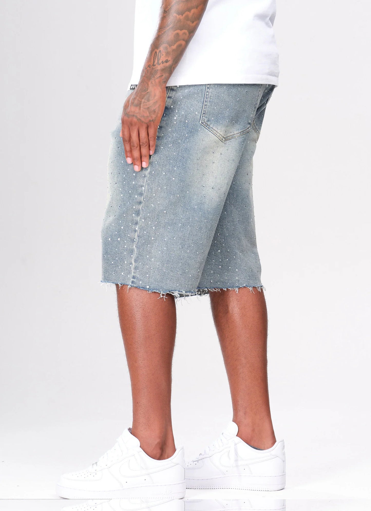 BERMUDA OVER JEANS STRASS ✨