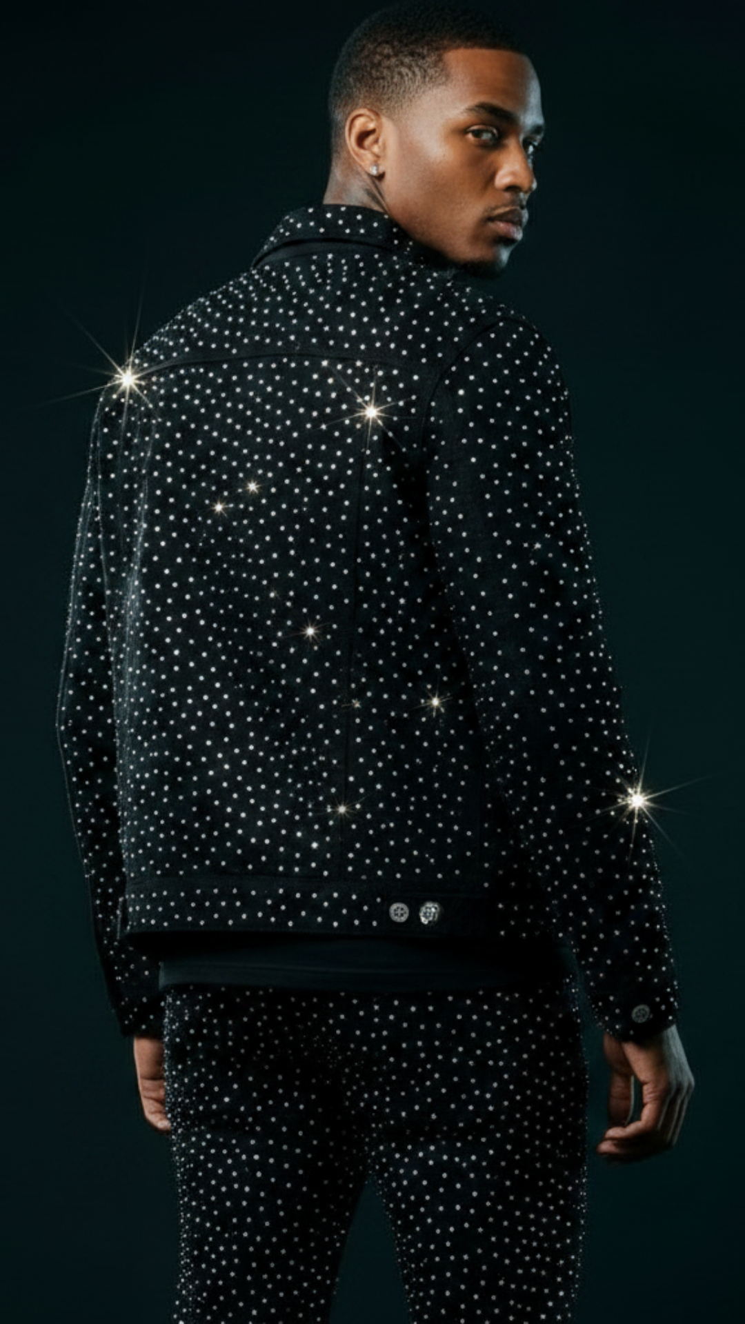 CONJUNTO BLACK JEANS TOTAL STRASS ✨✨