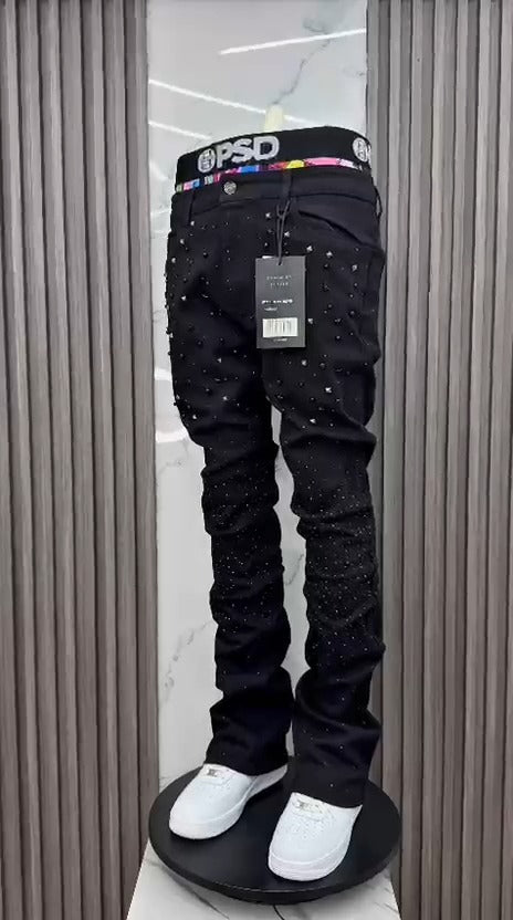 CALÇA BLACK SKINNY STRASS CUSTOM ✨