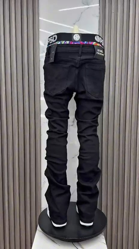 CALÇA BLACK SKINNY STRASS CUSTOM ✨