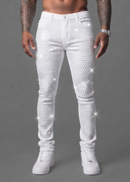 CALÇA BRANCA SKINNY STRASS ✨