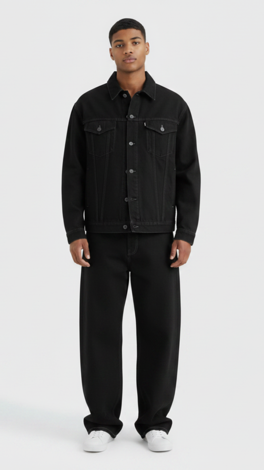 CONJUNTO OVERSIZED ALL BLACK JEANS