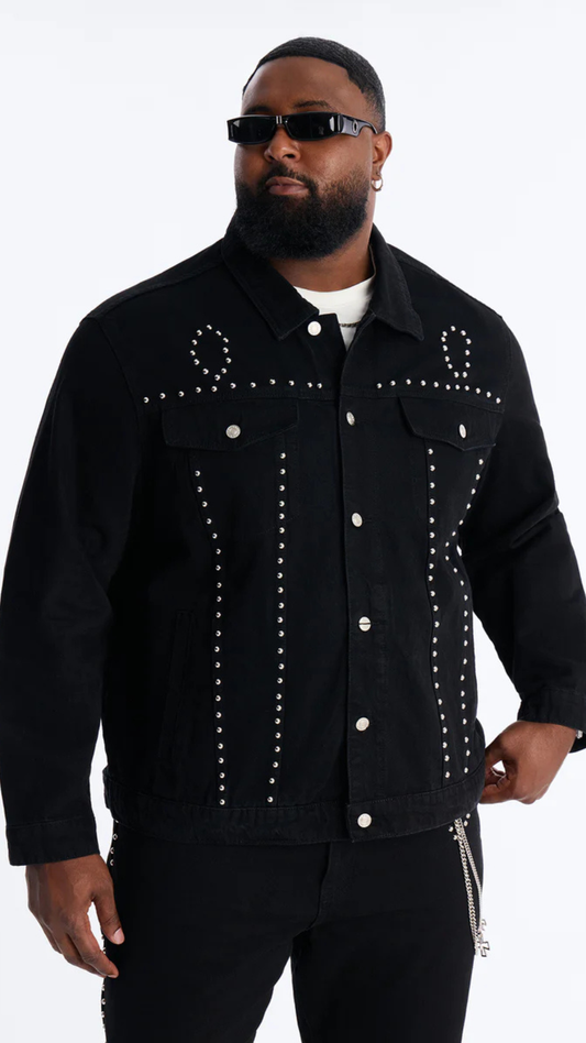 JAQUETA JEANS BLACK IRON OUTLAW