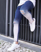 Carregar imagem no visualizador da galeria, CALÇA JEANS BLUE SPLASH PIGMENTADA
