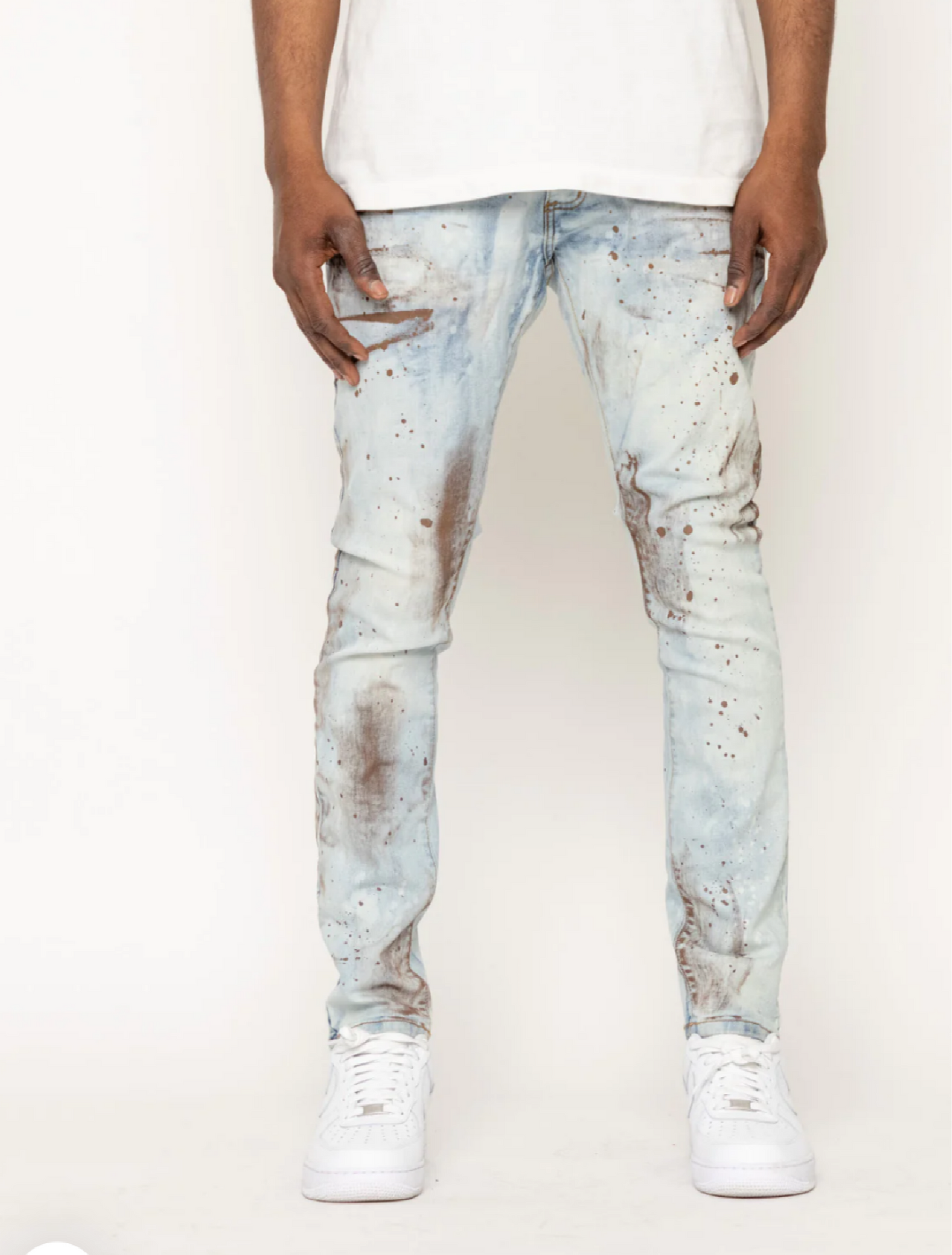 CALÇA JEANS SPLASH COLORS BROWN