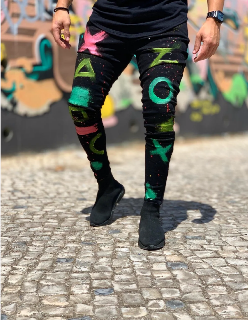 CALÇA JEANS BLACK GEOMETRIA 🎨