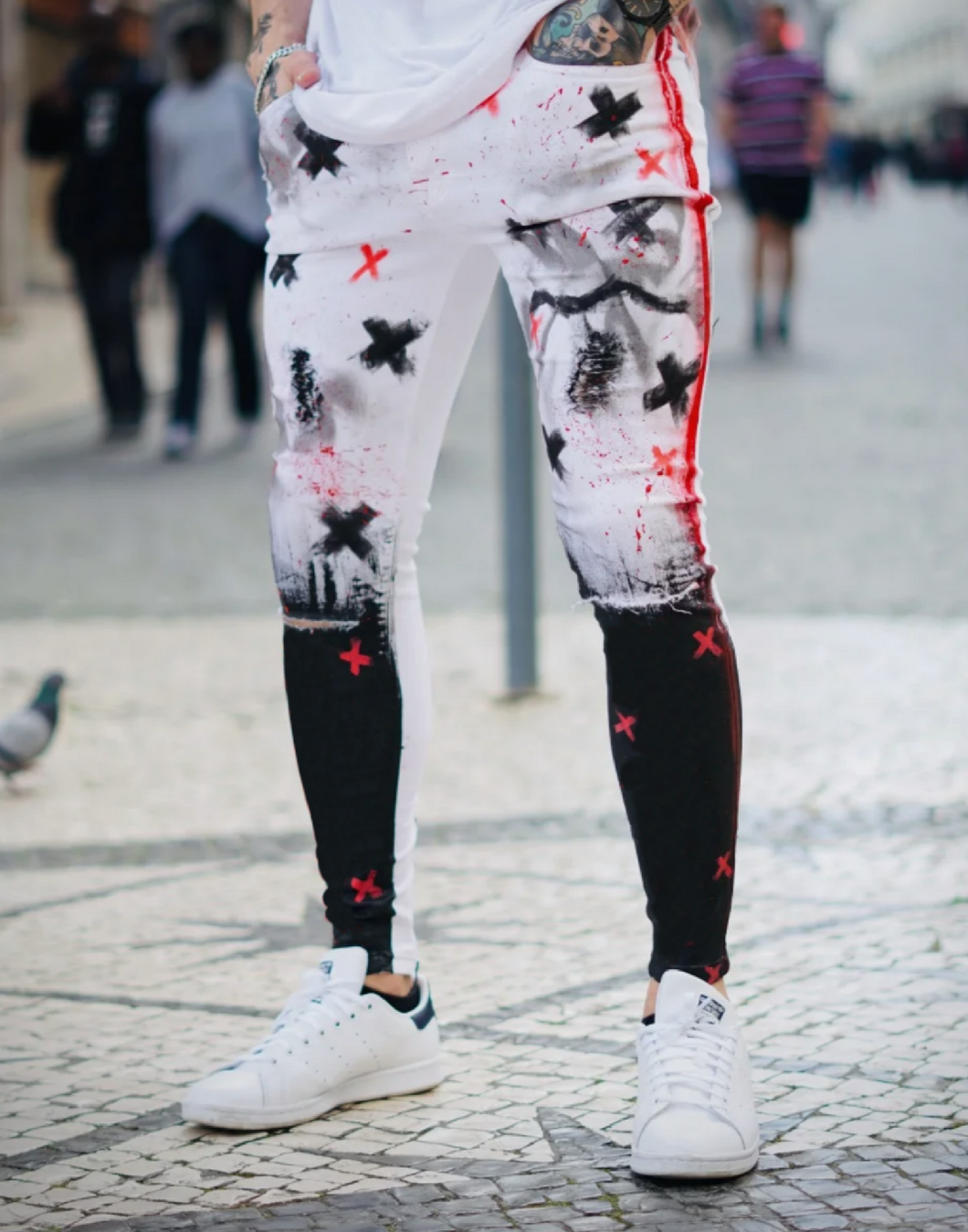 CALÇA BRANCA SKINNY SPLASH X